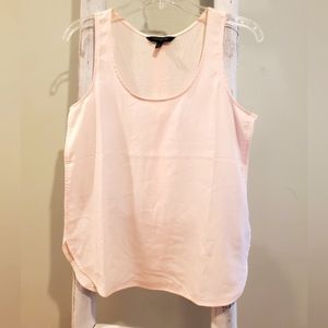 Banana Republic sleeveless top light pink flowy, side-slit tank Small Scoop Neck